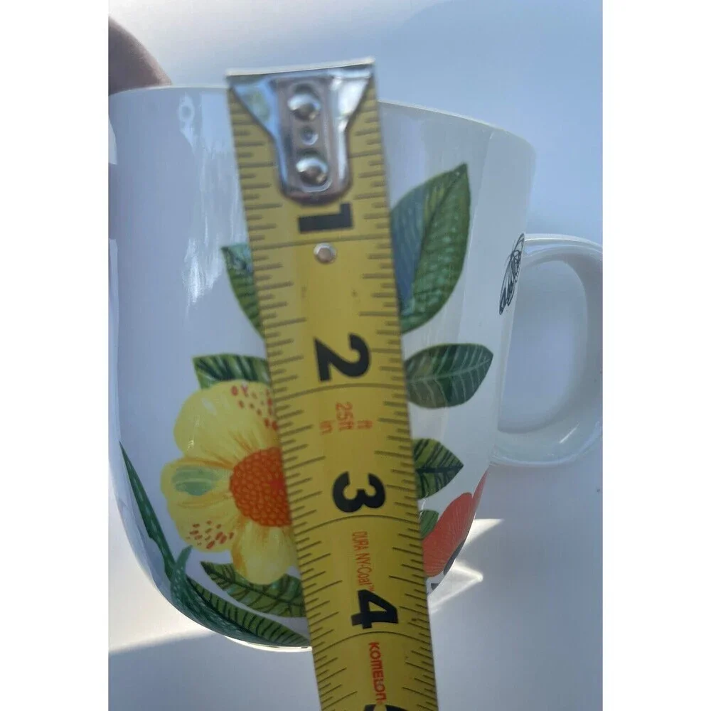 Pier 1 Savannah Floral Mug Coffee Tea Cup Earthenware Flower New